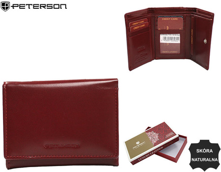 Portfel damski skórzany PTN RD-17-NGV Burgundy