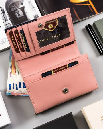 Portfel skórzany RFID PETERSON PTN RD-22-GCL-Y