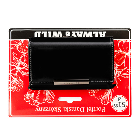 Portfel damski skórzany na blistrze PX23-21-BL Black