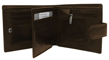 Portfel skórzany RFID PC-107L-BAR Brown