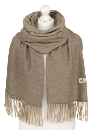 Large Women's Scarf with Fringes Peterson PTN SPV73 Dark Grey