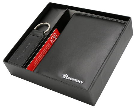 Gift set: leather wallet and key ring ROVICKY R-SET-M-N4-KCS
