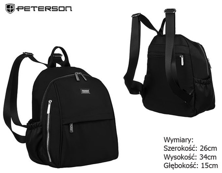 Miejski plecak damski z tkaniny nylonowej PTN CPY-04 Black