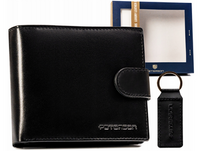 Zestaw prezentowy skórzany portfel i brelok PETERSON PTN SET-M-N992L-KCS