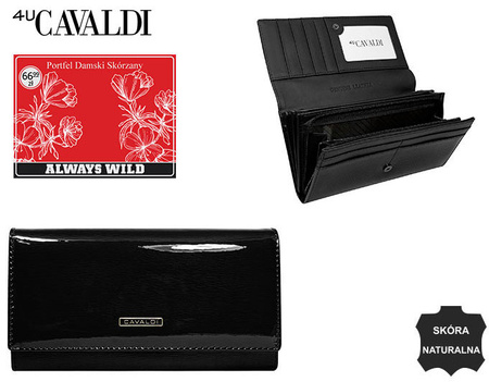 Portfel damski skórzany na blistrze H20-1-SH9-BL Black