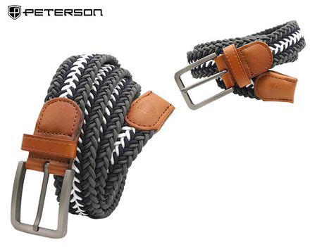 Pasek parciany z elementami skórzanymi PTN PAR-S-115 GBWN-CA