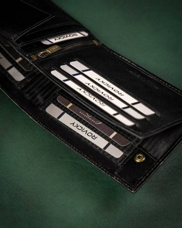 ROVICKY 22319-VT-RVT Black RFID leather wallet