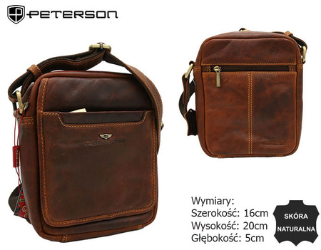 Torba skórzana PTN TB-1117-COM Cognac
