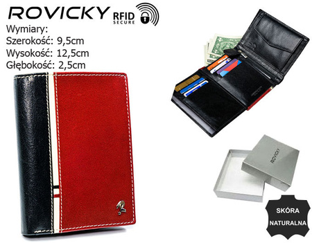 ROVICKY 326-RBA-D RFID leather wallet