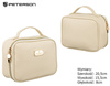 Women's Travel Cosmetic Bag with Handle PTN KOS-L03-P Light Beige Peterson