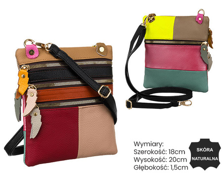 Torebka damska skórzana 1718-SKL Multi