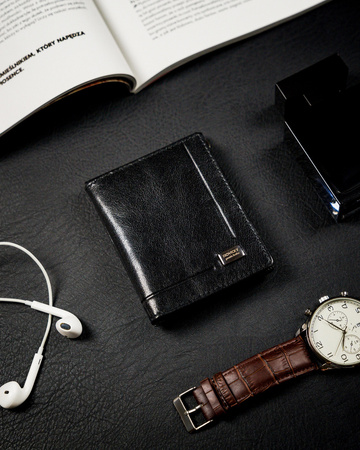 Portfel męski skórzany CPR-034-BAR Black