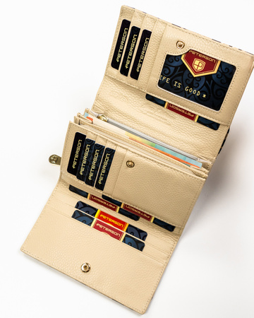 Portfel damski skóra+PU PTN PS112-PDS Gold