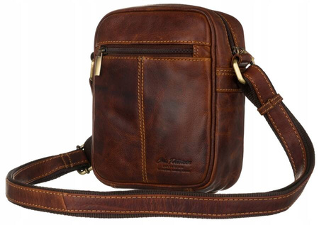 Torba skórzana PTN TB-8023-COM Cognac