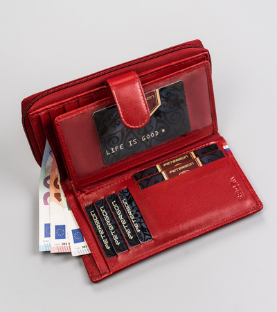 Portfel damski skórzany PTN RD-42-GCL-A Red