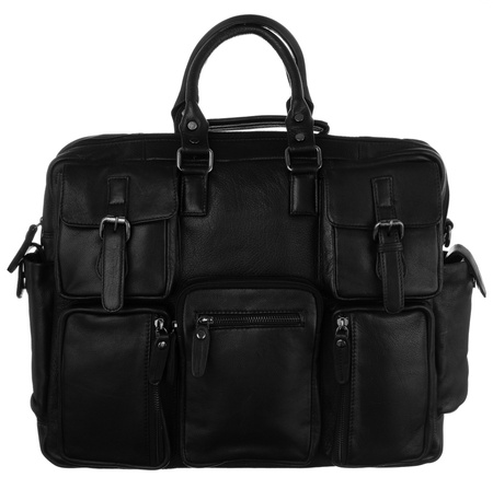 NO LOGO leather laptop bag LAP-31703-NDM-NL