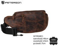 Nerka męska skórzana PETERSON PTN 2507-H Brown