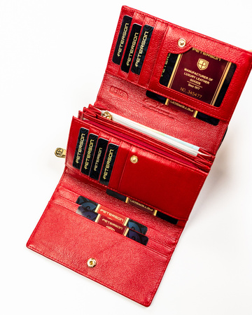 Portfel damski skórzany PTN 76112-SH Red