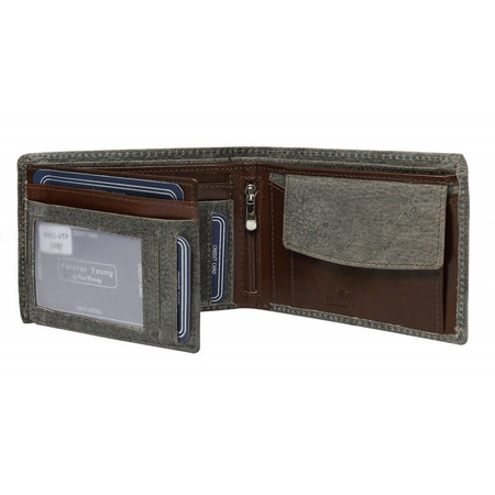 Portfel skórzany RFID FOREVER YOUNG N951-VTP Gray