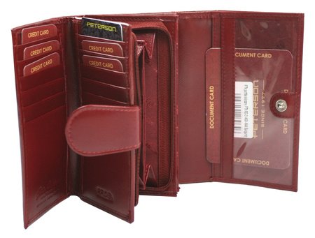 Portfel damski skórzany PTN RD-21-NGV Burgundy