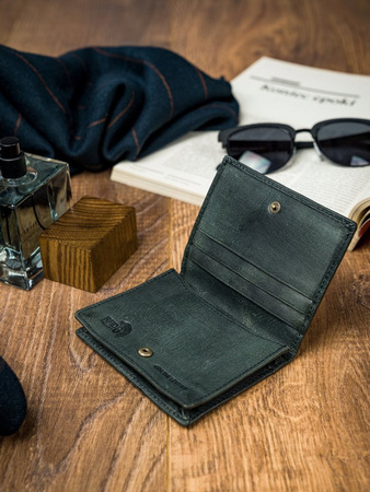 Portfel skórzany RFID BUFFALO WILD N1185-HP-4895 BLACK