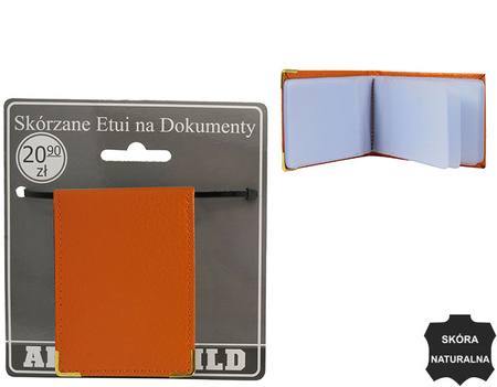Skórzane etui na dokumetny 301-BL Orange