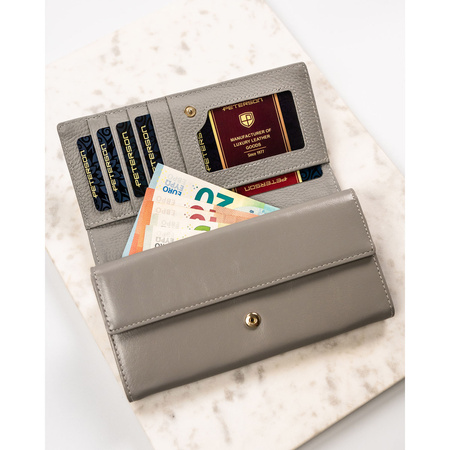 Portfel damski skóra+PU PH22-LFL Black