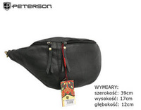 Leather bumbag PETERSON PTN 9707-NDM