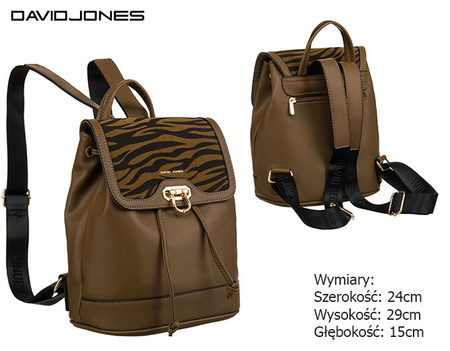 Plecak damski David Jones 6865-3 Khaki