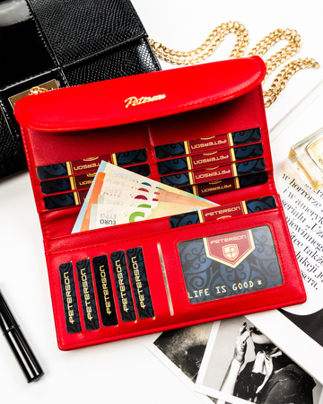 Portfel damski skórzany PTN 76112-BFBC Red