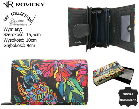 Women's leather wallet R-N19-ART