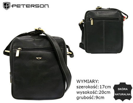 PTN leather bag TB-709-COM BLACK