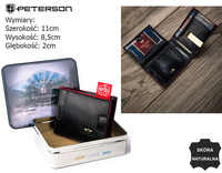 Portfel męski skórzany PTN N78-VT Black+Red