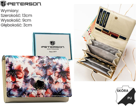 Portfel skóra + PU PTN PX30-PF2 Blue