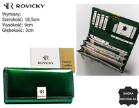 Portfel skórzany ROVICKY RH-27A-1-SH Green