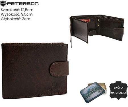 Portfel męski skórzany PTN N992L-BUF Brown