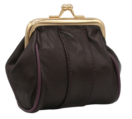 Leather coin purse 662 D.Brown
