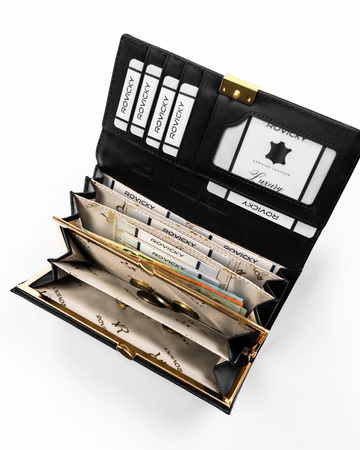 Portfel damski skórzany RH-24A-1-RS Black