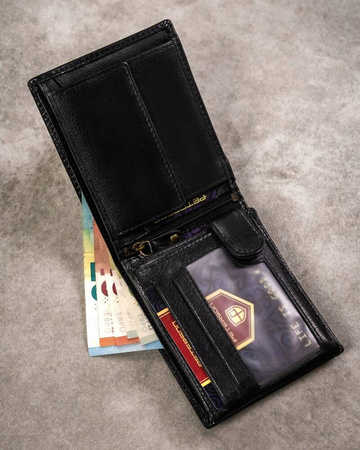Gift set: leather wallet and keyring PETERSON PTN SET-M-N992-GVT