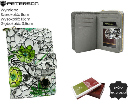 Portfel damski skóra+PU PTN PH31-LFL Green