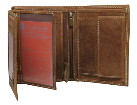 Portfel męski skórzany N4-CHM-NL BOX-9103 Cognac