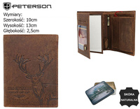 PETERSON PTN N4-BE-DEER RFID leather wallet