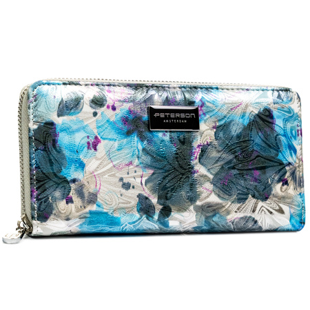 Portfel skóra + PU PTN PX25-1-NPK Blue