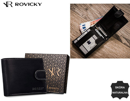 Portfel męski skórzany RFID ROVICKY R-RM-11L-GCL