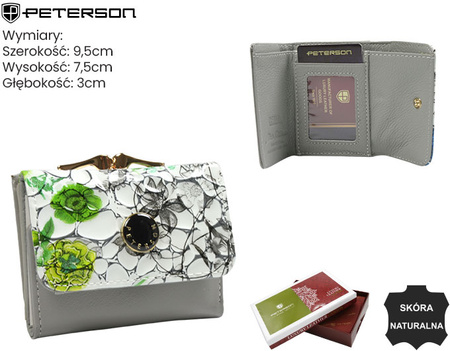 Portfel damski skóra+PU PTN PH32-LFL Green