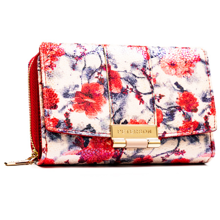 Portfel damski eko PTN 0015-BKY White-Red