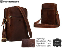 Torba skórzana + Etui PTN 704-TUM Brown
