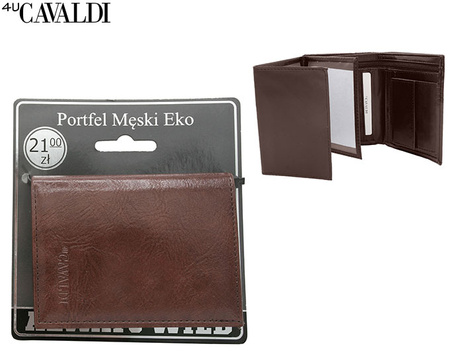 Portfel męski eko na blistrze F18-072-BL Brown