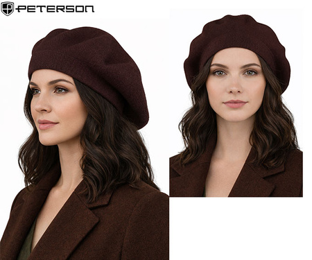 Beret damski PTN BER-A10 Brown