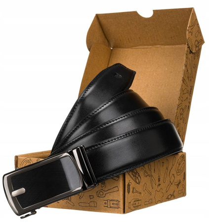 Pasek skórzany+pu PTN AB35-02-PUL BLACK